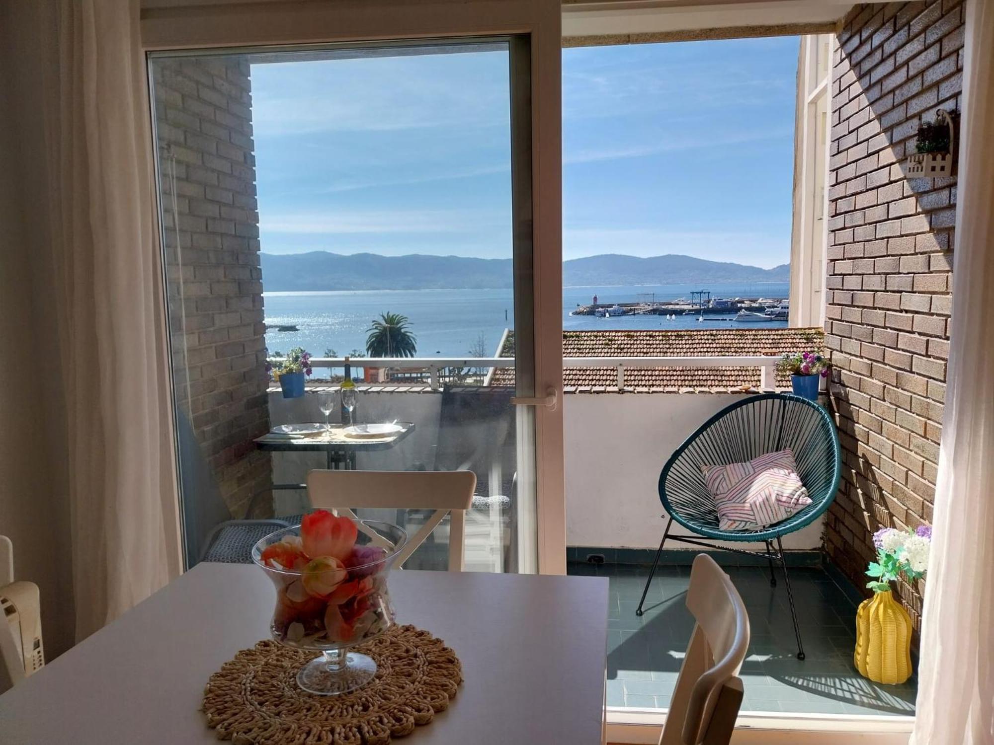 Vista Faro, Playa Panadeira Daire Sanxenxo Dış mekan fotoğraf